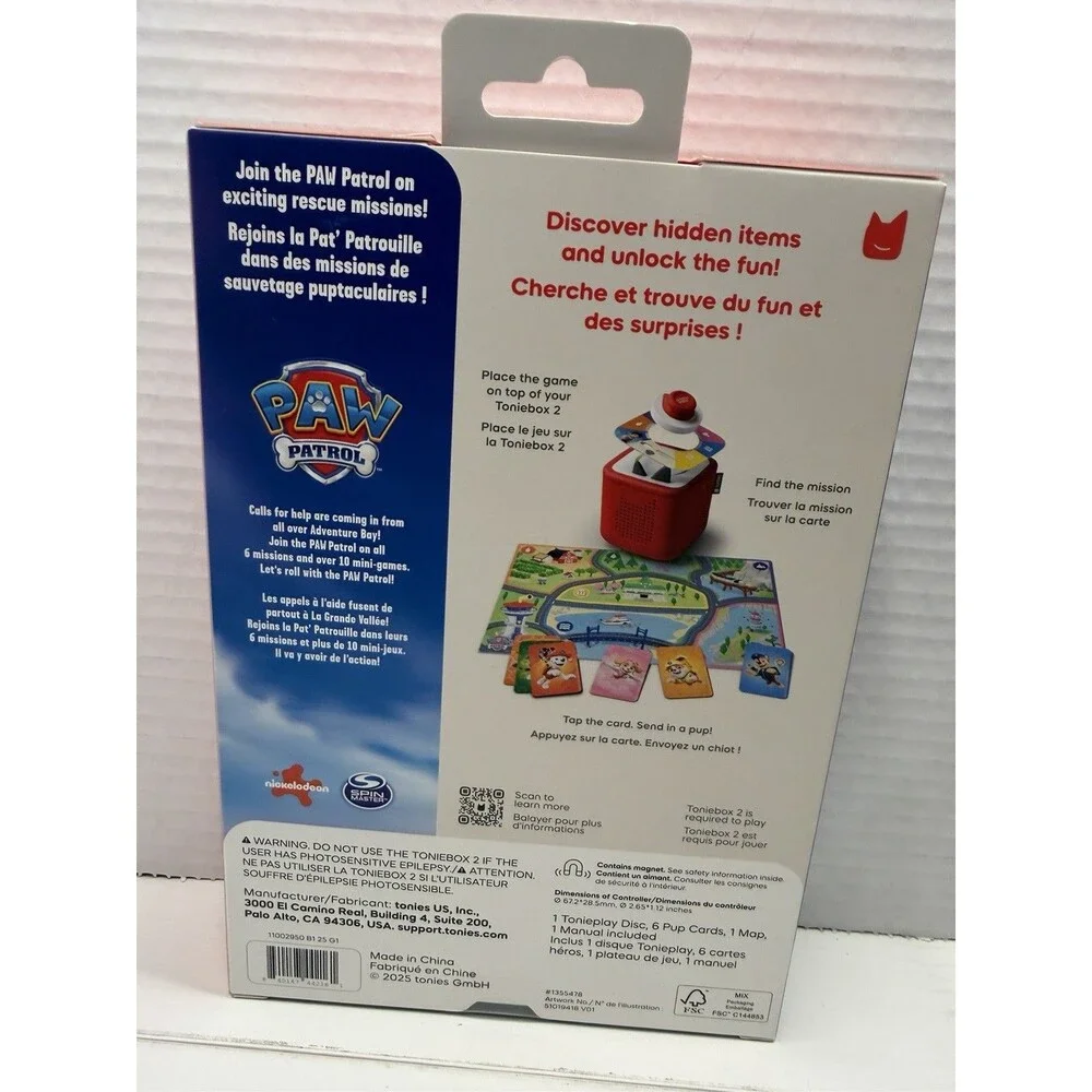 Tonies Paw Patrol Adventure Bay Rescue Heroes Game Set - Lots of Fun! NEW